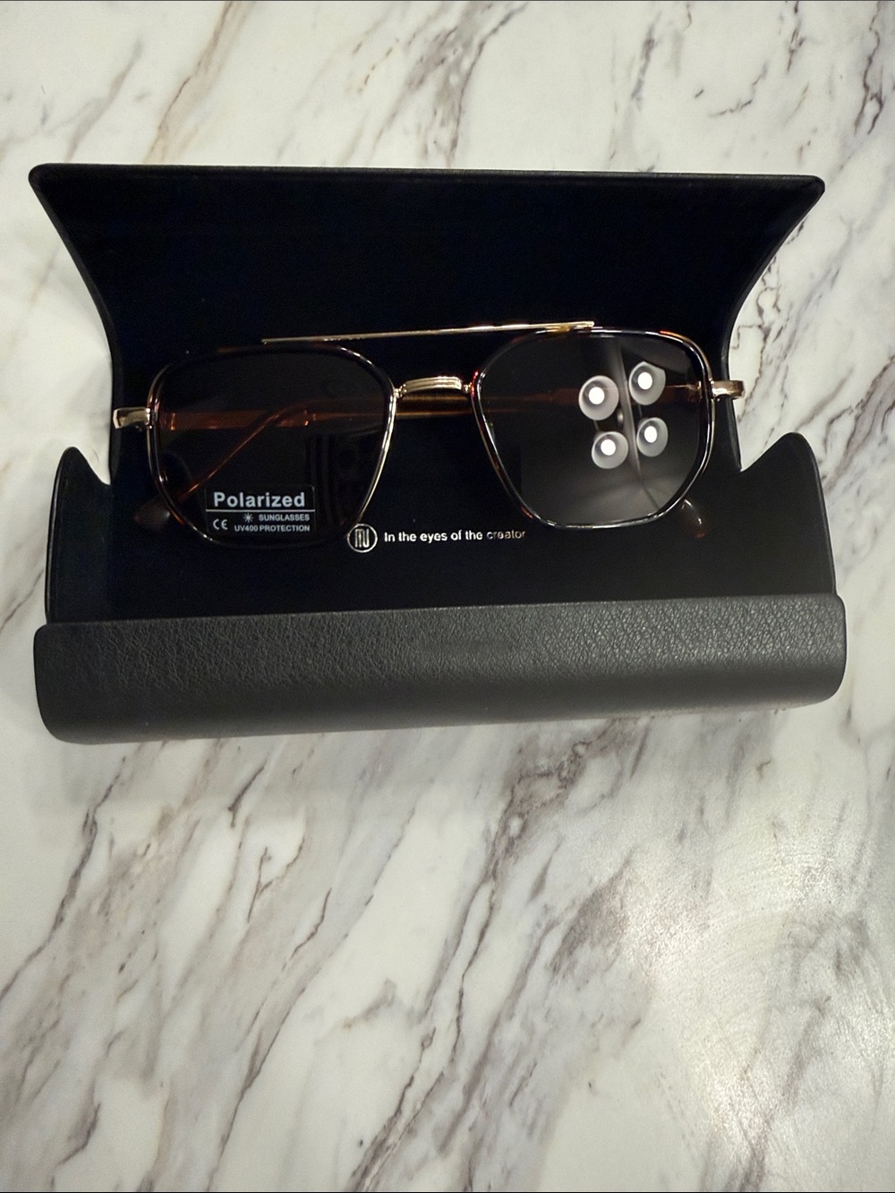 BUNDLE DEAL! Polarized Aviator Sunglasses in Tortoise Brown and Gold